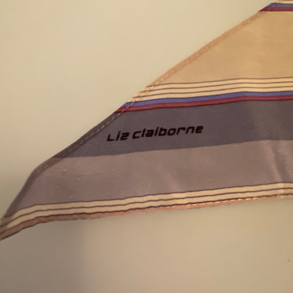 Vintage Liz Claibourne Neutral Oblong Scarf - Picture 2 of 4